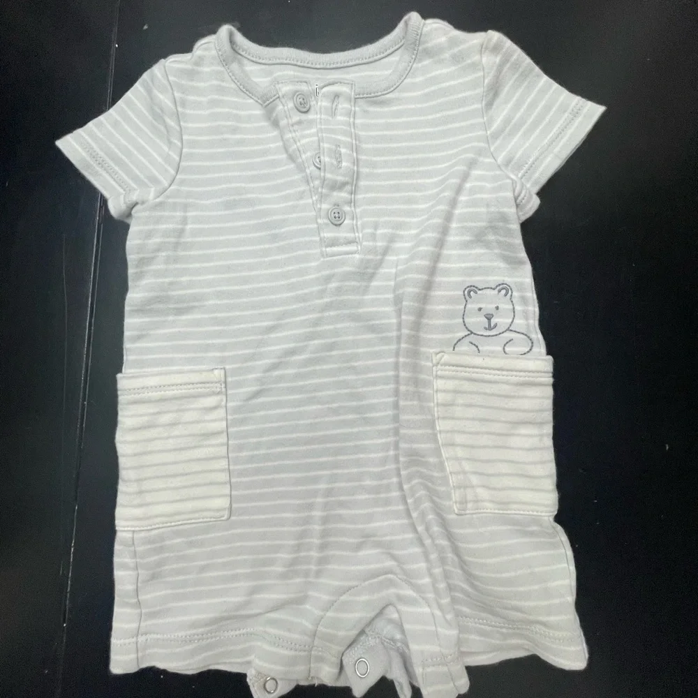 Baby Boy Summer Bundle Striped and Graphic Romper Set